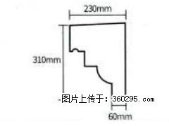产品分解图型 - 檐口线，型号：SX311-YK-3，规格：230x310mm(3) - 杭州三象EPS建材 hz.sx311.cc